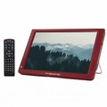 Trexonic Trexonic TR-D12RED 12 in. Ultra Lightweight Rechargeable Widescreen LED Portable TV TR-D12RED